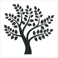 Nature Tree Symbol Artistic Tree Silhouette for Branding and Design vector