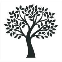 Simple Tree Icon Black Silhouette Tree for Eco and Organic Concepts vector