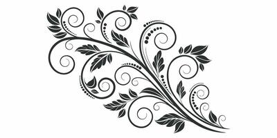 Aesthetic Black and White Ornamental Art Seamless Swirl Pattern for Creative Design vector