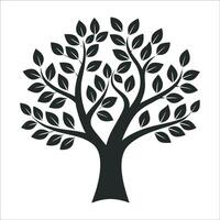 Abstract Tree Silhouette Perfect for Eco-Friendly Branding and Designs vector