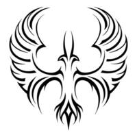 Phoenix Firebird Tattoo Tribal Art for Courage and Power vector