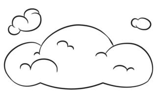 Abstract Unique Clouds Hand Drawing Illustration. Cloud shaped Loaf. vector