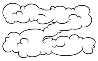 Abstract Unique Clouds Hand Drawing Illustration. Cloud shaped Z letter. vector