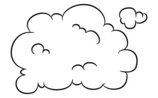 Chat Bubble Unique Clouds Hand Drawing Illustration vector
