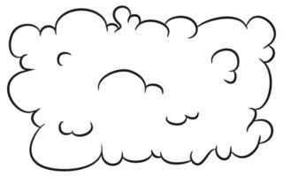 Abstract Unique Clouds Bubble Chat Hand Drawing Illustration vector