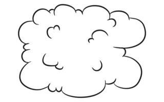 Bubble Unique Clouds Hand Drawing Illustration. vector