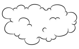 Abstract Unique Bubble Clouds Hand Drawing Illustration vector
