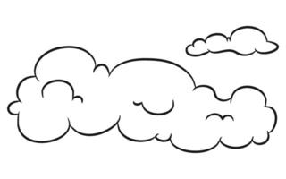 Abstract Unique Clouds Hand Drawing Illustration vector