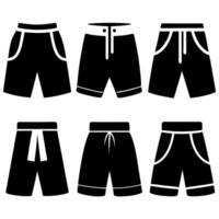 different styles of men shorts. vector