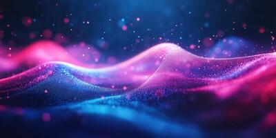 Colorful abstract waves of light and particles create a mesmerizing visual experience in a digital artwork photo