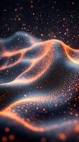 Swirling particles create a mesmerizing landscape of light and motion in an abstract design photo