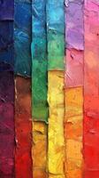 Vibrant palette showcasing color gradients in an artistic arrangement with texture and depth photo