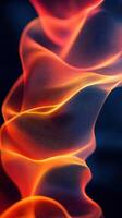 Colorful abstract waves of light create a mesmerizing visual display in dark background photo