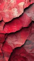 Textured red rock formations showcasing layers and shades in natural sunlight photo