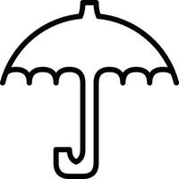Minimalist Black and White Umbrella Icon with Clean Design vector