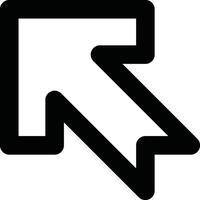 Black Outline Symbol of Navigation Arrow in Digital Interface Design vector