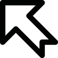 Minimalist black arrow icon pointing upwards to the left on a clean white background. Represents direction, movement, progress, or navigation. Ideal for design, user interface, and direction-themed vector