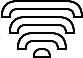 Abstract Black Wi-Fi Signal Representation With Simple Stylish Lines vector