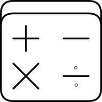 PrintMinimalistic Calculator Symbol Icons Featuring Mathematical Operations vector