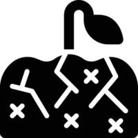 Soil Pollution, Pollution, Soil Glyph Solid Icon vector