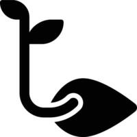 Shoots, Bud, Sprout Glyph Solid Icon vector