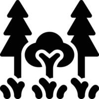 Vegetation, Habitat, Forest Glyph Solid Icon vector
