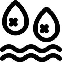 Water Pollution, Pollution, Contamination Outline Icon vector