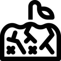 Soil Pollution, Pollution, Soil Outline Icon vector