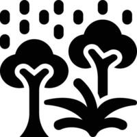 Rainforest, Rain, Forest Glyph Solid Icon vector