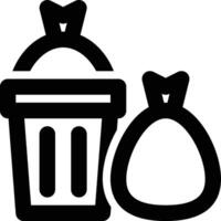 Waste, Disposal, Trash Outline Icon vector