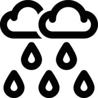 Rain, Rainy, Raining Outline Icon vector