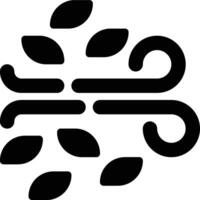 Wind, Windy, Blow Glyph Solid Icon vector