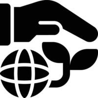 Save Earth, Save the World, Save the Planet Glyph Solid Icon vector