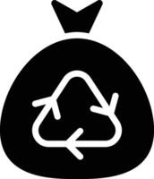 Zero Waste, Reduce Waste, Recycle Glyph Solid Icon vector