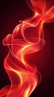 Flowing patterns of red and orange light dance gracefully in an abstract representation of heat and motion photo