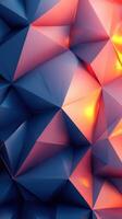 Colorful geometric patterns create a striking visual effect in a modern design setting photo
