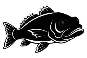 Walleye A prized fish known for its night vision vector