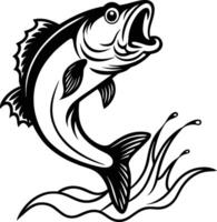 A powerful freshwater predator bass fish vector