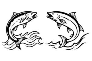 Salmon A migratory fish prized for its rich flavor free vector