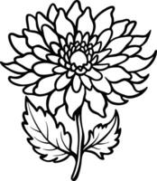 A golden chrysanthemum blooming in autumn vector