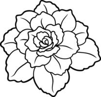 A pink begonia with waxy delicate petals eps vector