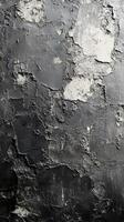 Urban textured wall showcasing peeling paint and dark tones in a contemporary setting photo