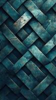 Intricately woven metallic texture in shades of teal creating a visually stunning and harmonious pattern photo
