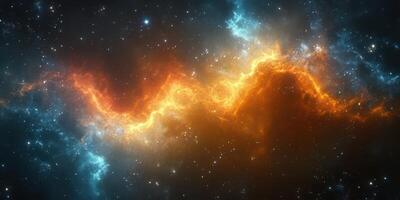 Beautiful cosmic nebula displaying vibrant colors and intricate patterns in deep space during a stellar formation event photo