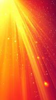 Bright rays of golden light illuminate a vibrant background filled with sparkling particles in a warm atmosphere photo