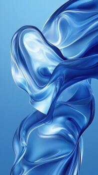 Swirling blue fabric creates a mesmerizing abstract design that inspires creativity and calmness photo