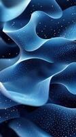 Dynamic blue textures with soft waves and sparkling particles create a mesmerizing visual effect in abstract design photo