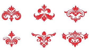 Luxurious Floral Element Royalty Ornament Set with Elegant Scrollwork and Flourishes for Premium Design Projects vector