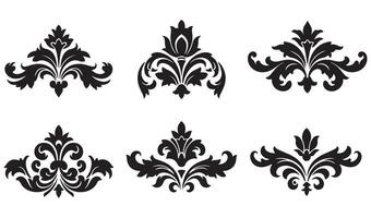 Artistic Floral Element Royalty Pattern Collection Inspired by Old-World Craftsmanship for Sophisticated Artwork vector