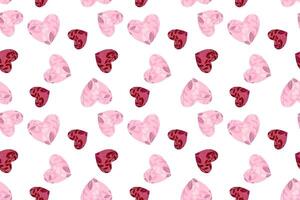 Colorful seamless heart pattern in vibrant hues for creative projects and designs vector